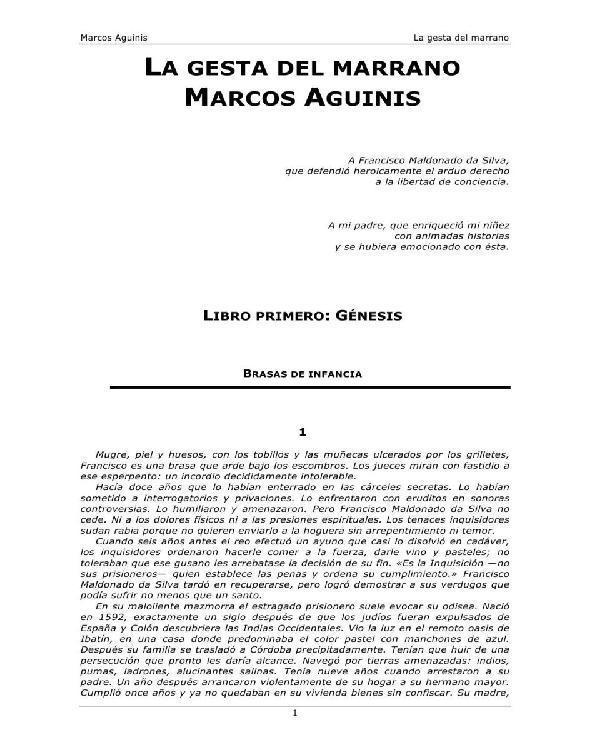 Portada de La gesta del marrano